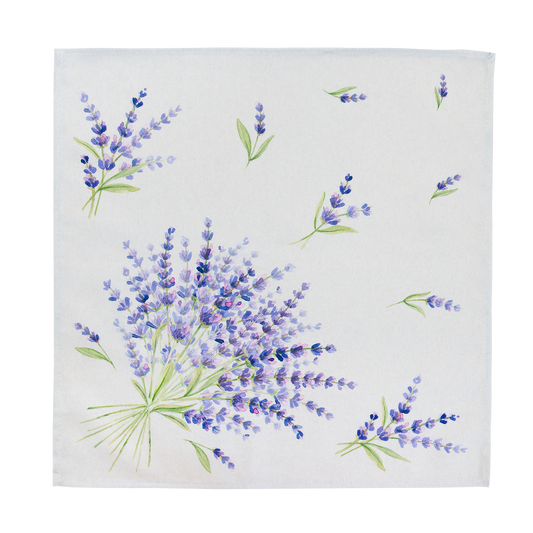 Cotton Serviette (Napkin)  Bonnieux design Linen colour/Lavender