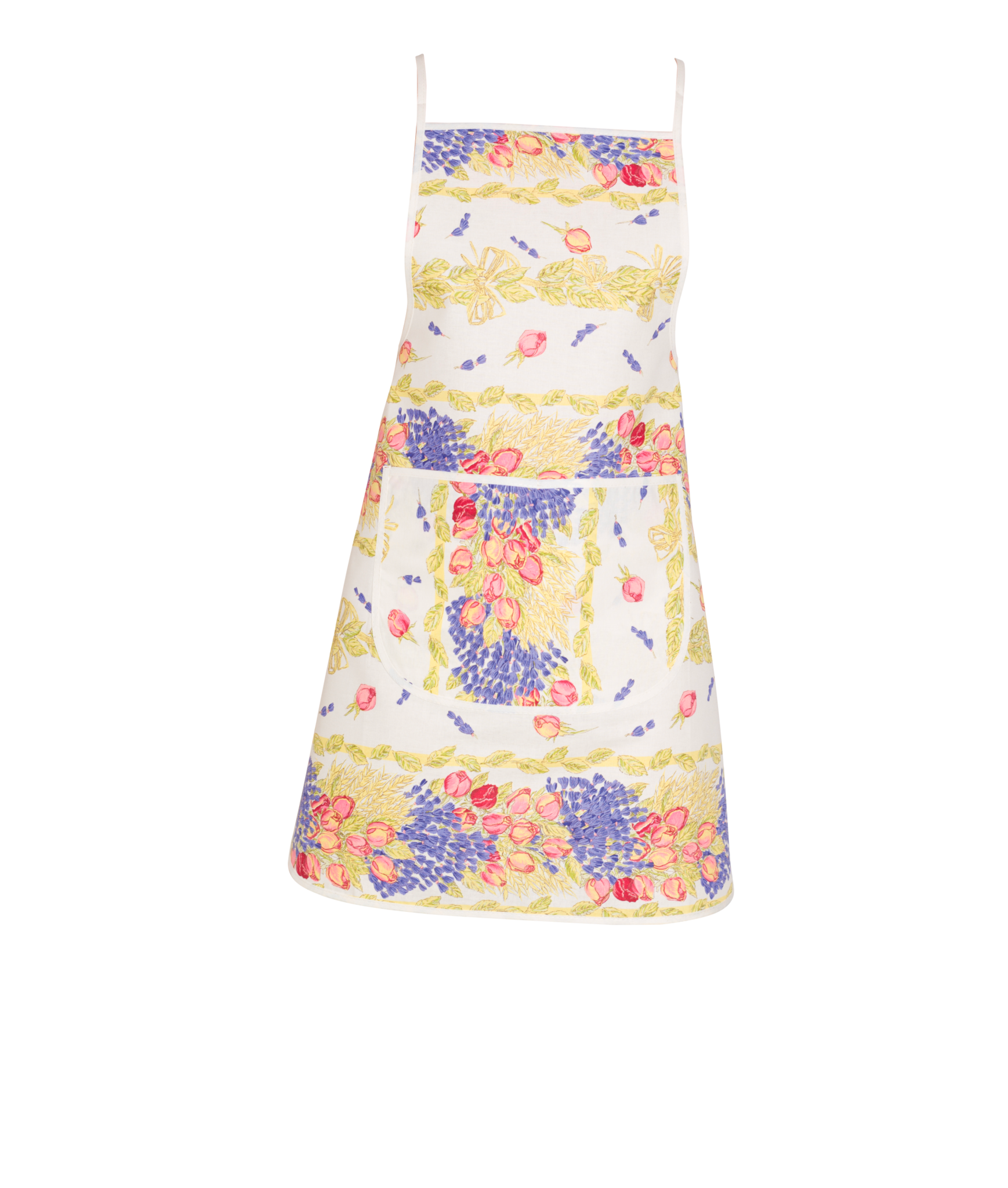 Cotton Apron - Rose Lavande design - Jenny's Linens