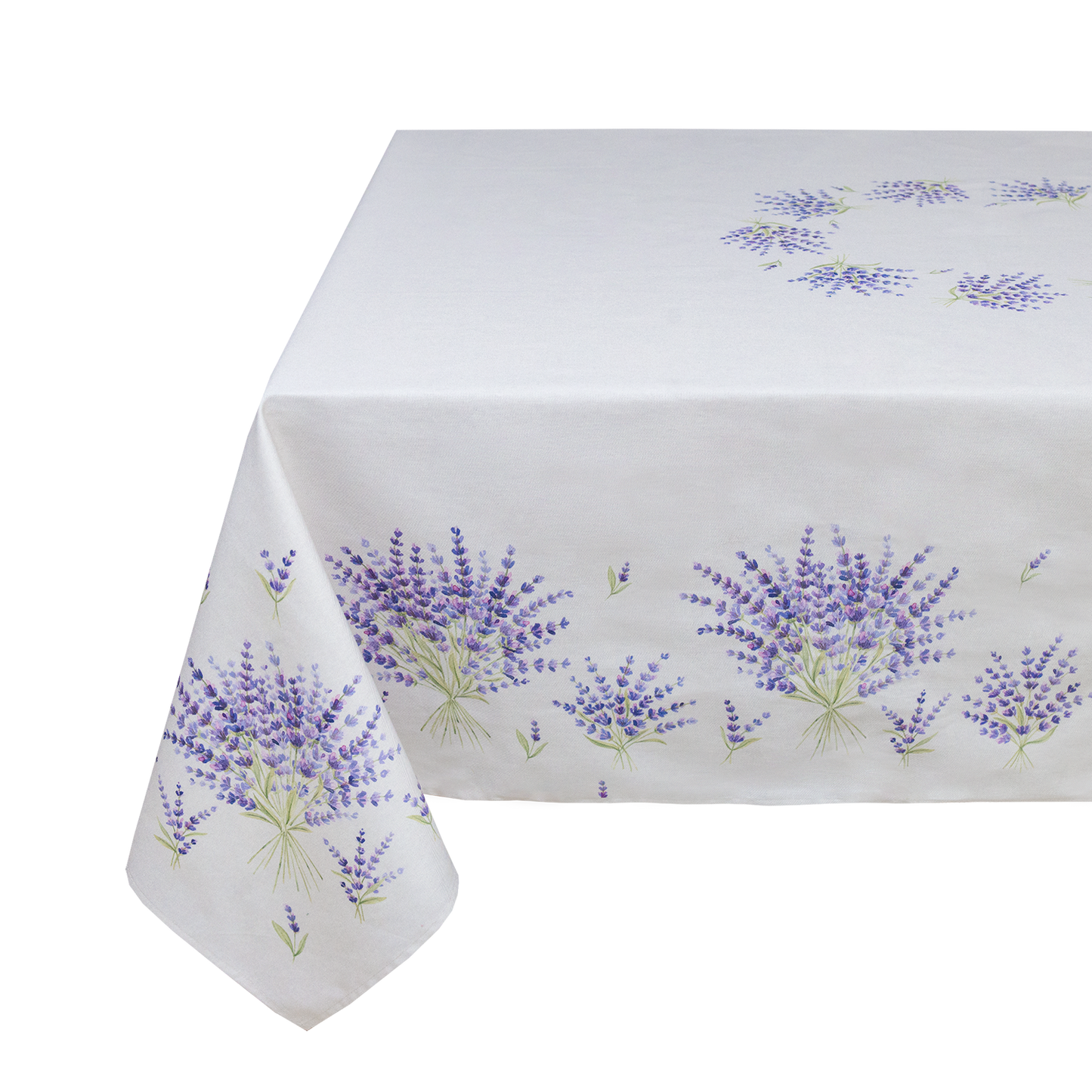 Cotton Tablecloth - Lavender/white Bonnieux - Jenny's Linens