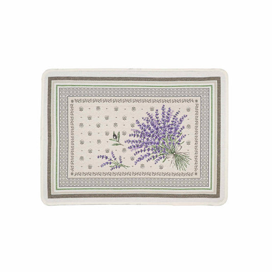 Jacquard Placemat Castillon Design Linen/Lavender - Jenny's Linens