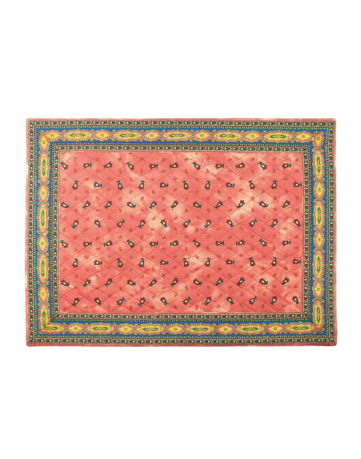 Quilted Cotton Placemat Tradition Orange - Jenny's Linens