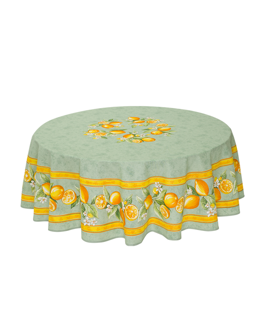 Cotton Tablecloth - Citron - Green - Jenny's Linens 