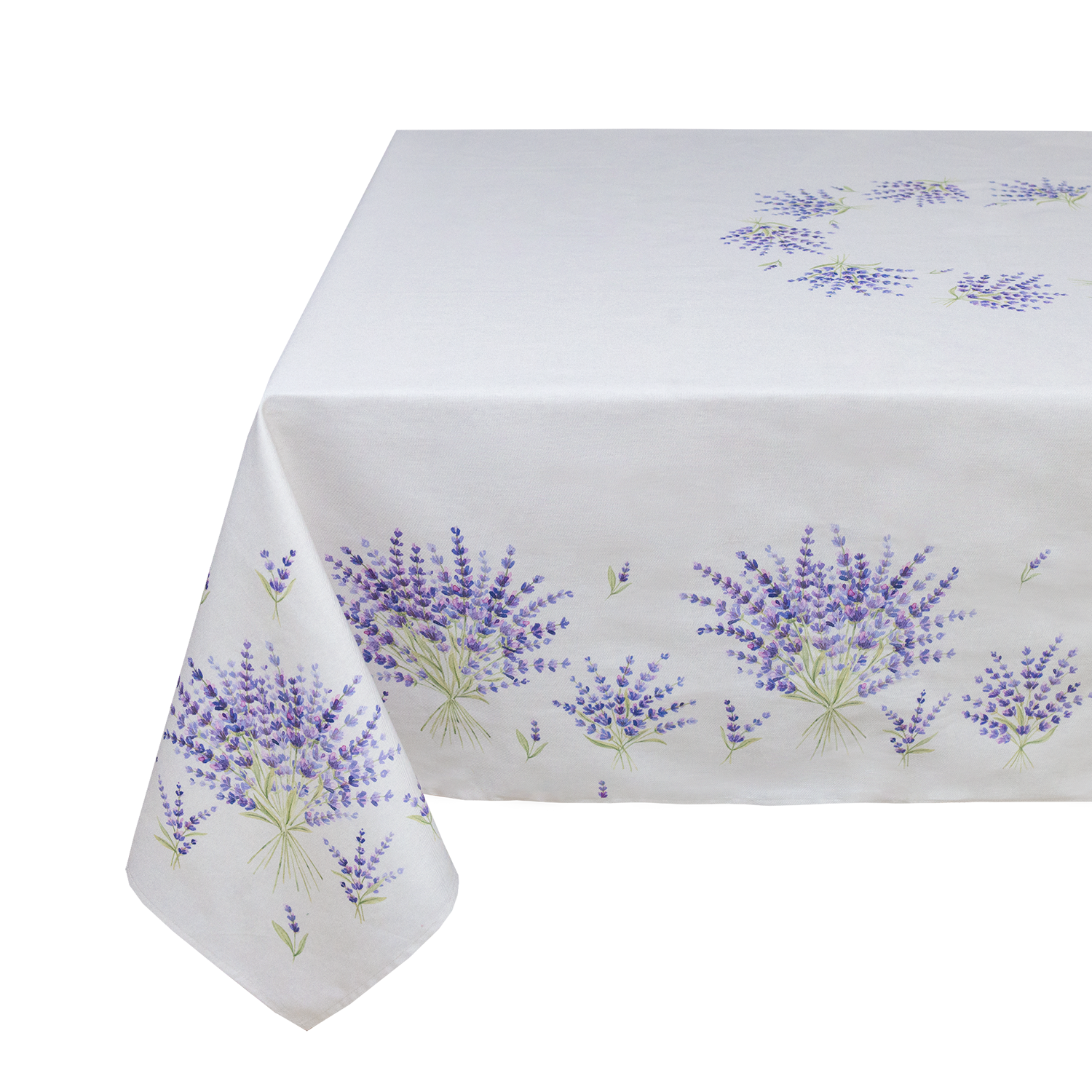 Cotton Tablecloth - Lavender/white Bonnieux - Jenny's Linens 
