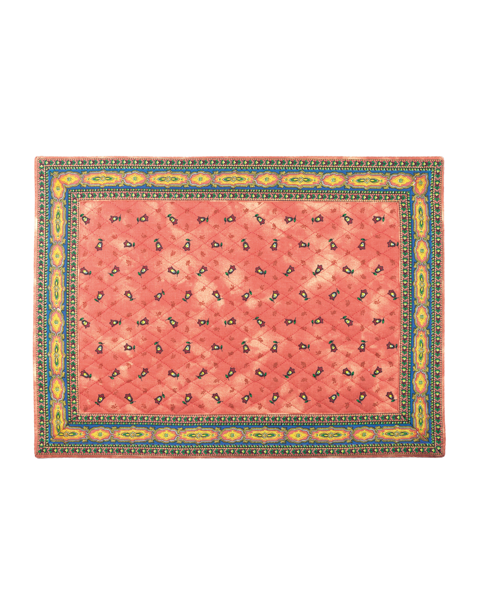 Quilted Cotton Placemat Tradition Orange - Jenny's Linens 